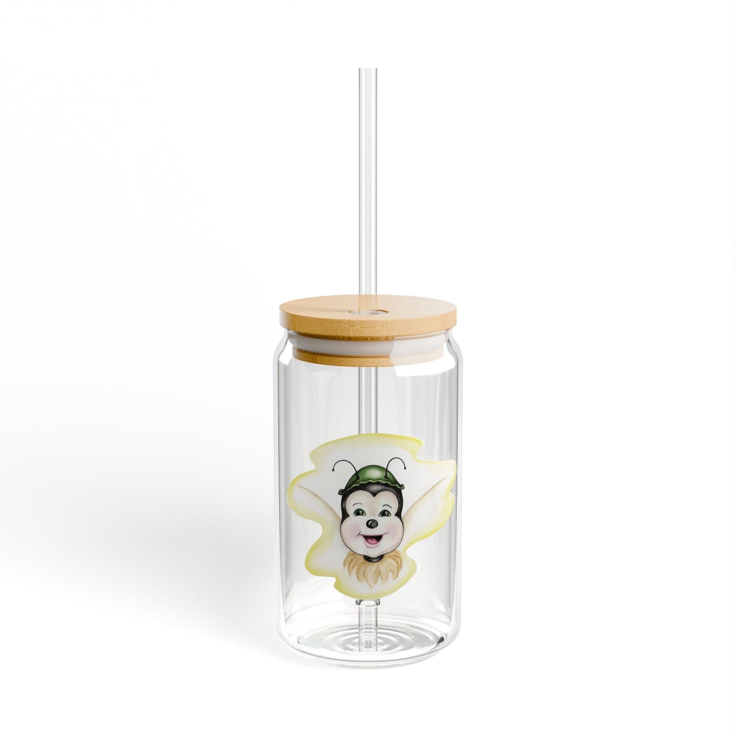 Close-up of Tritan Plastic Straw for Little Bee Kids' Sipper Glass – Safe and BPA Free