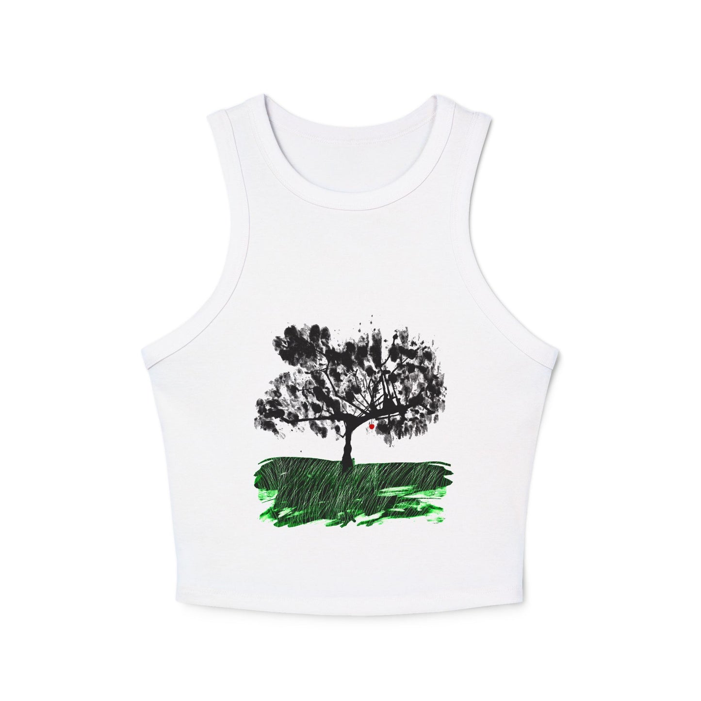Stylish and Comfortable Apple Tree Women's Tank Top, Fitted Racerback Design, Perfect for Casual and Athletic Wear