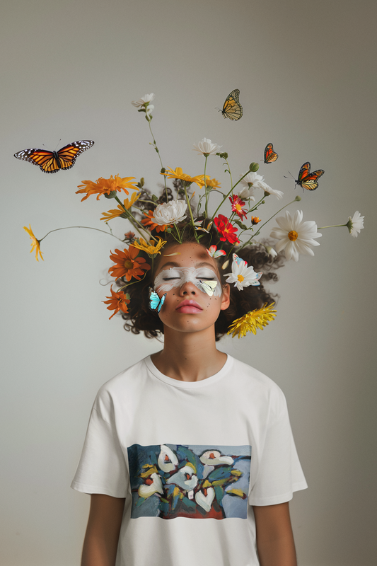 Calla Lily floral unisex short sleeve tee made from soft cotton