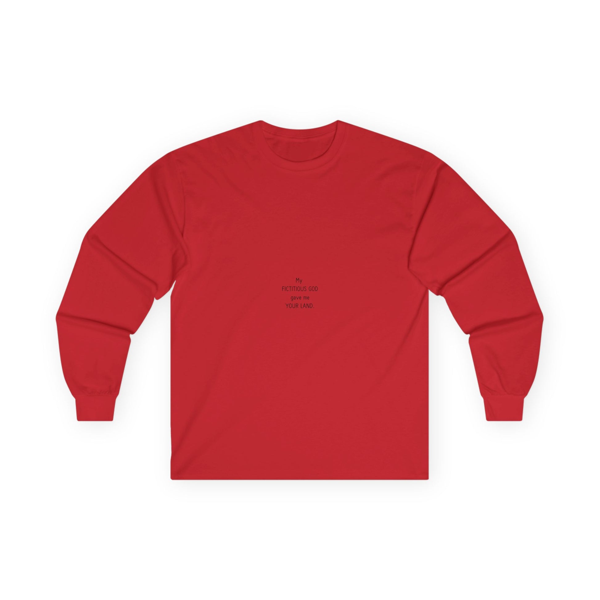 Close-up of HUMAN+ Ultra Cotton Long Sleeve Tee Fabric – 100% Cotton, Medium-Weight, and No Side Seams for Maximum Comfort